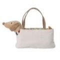 Bloomingville Soft Toy Hund mit Tasche Hilena, 28 x 5 x 15 cm