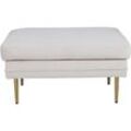 Boom Pouf, Hocker Samt beige, Messing.