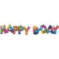 amscan® Folienballon Happy Bday Rainbow mehrfarbig, 1 St.