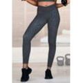 LASCANA ACTIVE Leggings mehrfarbig Gr. 32/34 für Damen. Mit Allover-Druck. Figurbetont