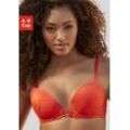 LASCANA Push-up-BH orange Gr. 70B. Mit Herausnehmbaren Kissen und mit Bügel