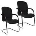2 Topstar Besucherstühle Open Chair 110 OC690 T20 schwarz Stoff