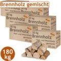 Flameup - Brennholz Gemischt Kaminholz 5 - 500 kg Buche Eiche Birke Kiefer Fichte Holz Für Ofen und Kamin Kaminofen Feuerschale Grill Feuerholz 25 cm