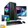 PC Set mit 27 Zoll TFT Allround AMD Ryzen 5 4600G, 16GB DDR4, AMD Vega Grafik, 1TB SSD, 1TB HDD, WLAN, Windows 11