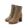 LASCANA High-Heel-Stiefelette 'Schnürboots' taupe Gr. 36 für Damen. Nachhaltig.