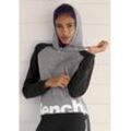 BENCH. LOUNGEWEAR Kapuzensweatshirt mehrfarbig Gr. 32/34 für Damen. Ohne Ausschnitt und Logodruck. Basic. Nachhaltig.