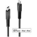 USB-Kabel usb 2.0 Apple Lightning Stecker, usb-c® Stecker 3.00 m Schwarz 31288 - Lindy