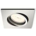 Downlight Einbaustrahler Eckig Philips Donegal Schnitt 70x70 mm Nickel