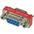 LINDY Seriell Adapter [1x D-SUB-Buchse 9pol. - 1x D-SUB-Buchse 9pol.] Rot