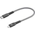 USB-Kabel usb 2.0 usb-c® Stecker, Apple Lightning Stecker 0.15 m Schwarz TETRACABC2LMF - Cellularline