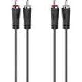 00205258 Cinch Audio Anschlusskabel [2x Cinch-Stecker - 2x Cinch-Stecker] 3 m Schwarz - Hama