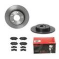 BREMBO Bremsensatz-Hinterachse COATED DISC LINE / STANDARD Bremsensatz, Scheibenbremse hinten rechts links voll 265mm für MAZDA (CHANGAN) BJS726251A B