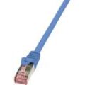 Logilink - CQ2056S RJ45 Netzwerkkabel, Patchkabel cat 6 s/ftp 2.00 m Blau Flammwidrig, mit Rastnasensc