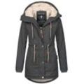 Navahoo Winterjacke Damen Baumwolle, anthrazit