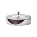 Georg Jensen - Manhattan Untersetzer 4er-Set, Edelstahl / Leder