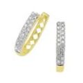 Diamonds by Ellen K. Ohrringe Gold 585 zweifarbig mit 40x Diamant zus. 0,20ct.