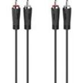 00205257 Cinch Audio Anschlusskabel [2x Cinch-Stecker - 2x Cinch-Stecker] 1.5 m Schwarz - Hama