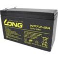 Long - WP7.2-12A/F1 WP7.2-12A/F1 Bleiakku 12 v 7.2 Ah Blei-Vlies (agm) (b x h x t) 151 x 102 x 65 mm f