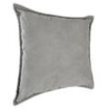 Kissen Lilou Samteffekt 45 x 45 cm - Hellgrau - Gris clair