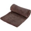 Decke FLEECE braun (LB 150x125 cm)