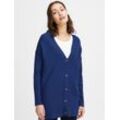 fransa Strickjacke Damen Viskose, blau