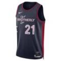 Joel Embiid Philadelphia 76ers City Edition 2023/24 Nike Dri-FIT NBA Swingman Herrentrikot - Blau