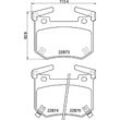 BREMBO Bremsbelagsatz, Scheibenbremse hinten rechts links mit Ausgleichsgewichten für KIA 58302J5A55 58302J5A50 P 30 124