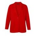 Blazer in Sweatqualität, mit 1-Knopf-Verschluss, rot, Gr.44