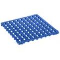 Kunststoff-Bodenrost, Polyethylen, 500 x 500 mm, Standard, VE 20 Stk, blau