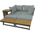 Sitzgarnitur Sitzgruppe Holz Garten Lounge Set Gartenmöbel Massiv Tisch Sofa