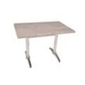 Bistrotisch Set Washington Pine 110x70cm Tischgestell Alu blank Garten Tisch