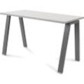 Schreibtisch BLANCA, Höhe 740 mm, Gestell A-Form, BxT 1200 x 600 mm, grau / anthrazit