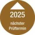 Nächster Prüftermin, Jahreszahl, Dokumentenfolie, Ø 30 mm, VE 10 Stk, 2025, braun