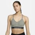Nike Indy gepolsterter Sport-BH mit leichtem Halt und V-Ausschnitt für Damen - Grau