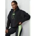 LASCANA ACTIVE Hoodie '-Kapuzensweatshirt' schwarz Gr. XS (32/34) für Damen. Mit Aufnäher. Bequem. Nachhaltig.