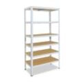 shelfplaza® HOME 180x60x23cm Schwerlastregal in weiß mit 6 Böden