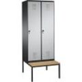 EVOLO Garderobenschrank, mit Sitzbank C+P