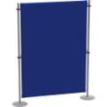 eurokraft pro Akustik-Trennwand, Textil, Grundelement, BxT 1200 x 280 mm, blau