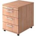 HAMMERBACHER Basic 1606 Rollcontainer nussbaum 4 Auszüge 42,8 x 58,0 x 59,0 cm