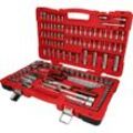 KS Tools, 1/4'' + 1/2'' Steckschlüssel-Satz, 151 Teile, umschaltbar