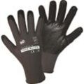 Leipold+Döhle, Handschuhe FOAM BLACK, grau / schwarz, VE 12 Paar, Größe 10 (XL)