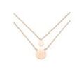 Double Coin Necklace Rose Gold