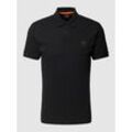 Slim Fit Poloshirt mit kurzer Knopfleiste