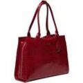 SOCHA Businesstasche Croco Burgundy 45 cm - Rot