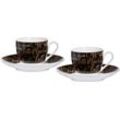 Ritzenhoff & Breker Espressotasse, Porzellan, Espresso-Set Aromatico, 4-teilig, schwarz