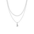 Sleek Teardrop Necklace Silver