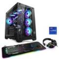 CSL Gaming-PC "Aqueon C94246 Extreme Edition" Computer Gr. Microsoft Windows 11 Home (64 Bit), 64 GB RAM 2000 GB SSD, schwarz