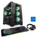 CSL Gaming-PC "Aqueon C77215 Advanced Edition" Computer Gr. Microsoft Windows 11 Home (64 Bit), 64 GB RAM 1000 GB SSD, schwarz