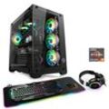 CSL Gaming-PC "Aqueon A56112 Advanced Edition" Computer Gr. Microsoft Windows 11 Home (64 Bit), 16 GB RAM 1000 GB SSD, schwarz Gaming PCs