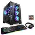 CSL Gaming-PC "Aqueon A78340 Advanced Edition" Computer Gr. Microsoft Windows 11 Home (64 Bit), 32 GB RAM 2000 GB SSD, schwarz